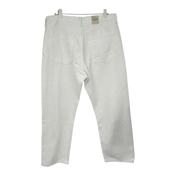 AGOLDE '90s Mid-Rise Straight-Leg Loose Crop Jeans in off white NWT - Picture 4 of 11